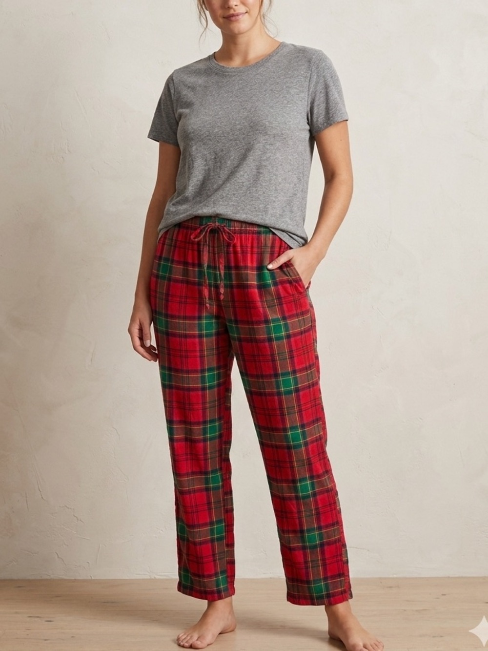 Old Navy Red & Green Plaid Lounge Pajama Pants